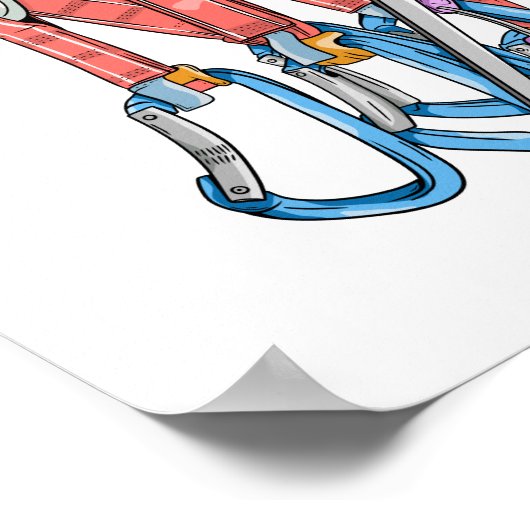 Kletterständer oder Schnellzieher und Kabel Poster (Ecke)