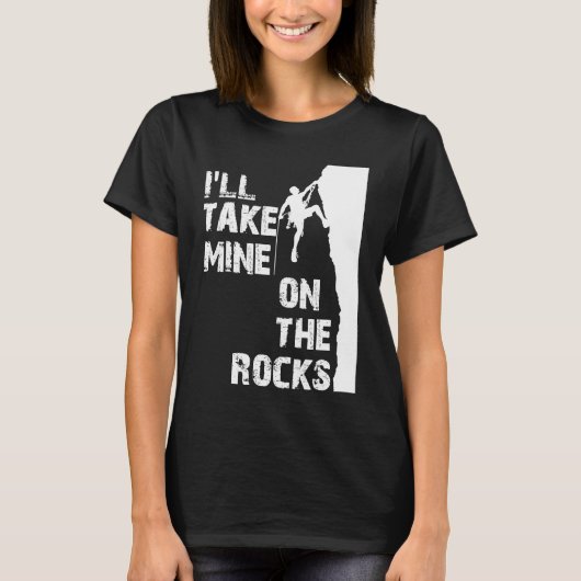 Klettersteig am Rock Ice Drink Wand an Wand T-Shirt (Vorderseite)