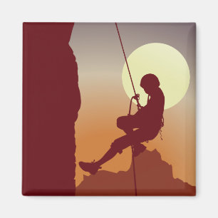 Klettersteig auf dem geometrischen Girl Bergsteige Magnet