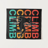 Klettersteig, Berggipfel Brave Adventure Wandteppich (Vorderseite (Horizontal))