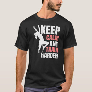 Klettersteig Bergsteigen Behalt Ruhe und T-Shirt