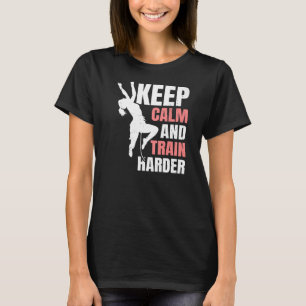 Klettersteig Bergsteigen Behalt Ruhe und T-Shirt