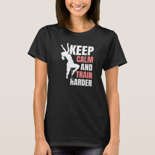Klettersteig Bergsteigen Behalt Ruhe und T-Shirt