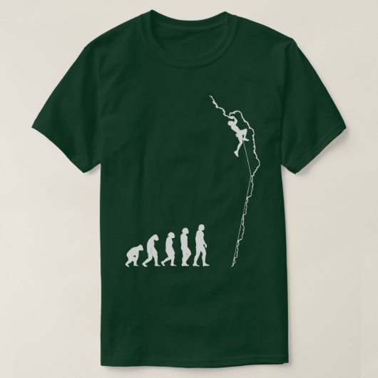 Klettersteig Evolution Funny Bouldering Rock Klett T-Shirt (Design vorne)