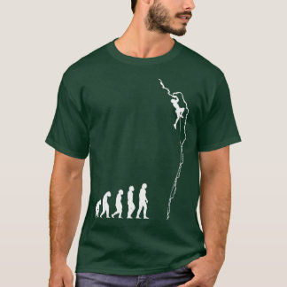 Klettersteig Evolution Funny Bouldering Rock Klett T-Shirt