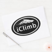 Klettersteig Kletterberg Ovaler Aufkleber (Umschlag)