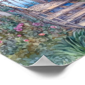 Klettersteig Rose Arbin im Ozean Wasserfarbe Poster (Ecke)