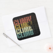 Klettersteig Vintag Quadratischer Aufkleber (Umschlag)