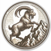 Klettersteig Ziegenkorn Geburtstag Zodiac Aufkleber (Vorderseite)