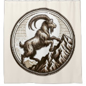 Klettersteig Ziegenkorn Geburtstag Zodiac Duschvorhang (Vorderseite)