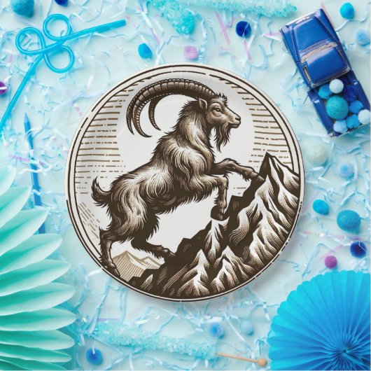 Klettersteig Ziegenkorn Geburtstag Zodiac Pappteller (Party)