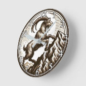 Klettersteig Ziegenkorn Geburtstag Zodiac Runde Wanduhr (Winkel)