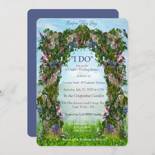 Klettersteige Grapevines & Honeysuckles Blume Einladung (Vorne/Hinten)