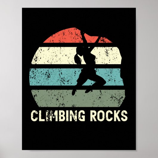 Klettersteige Retro Rock Climb Vintag Poster (Vorne)