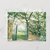 Klettersteige Rose neben der Blume aus Schmiedeeis Postkarte (Vorne/Hinten)