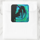 Klettersteiger Quadratischer Aufkleber (Tasche)