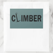 Klettersteiger Rechteckiger Aufkleber (Tasche)