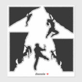 Klettersteiger Silhouetten Aufkleber (Blatt)