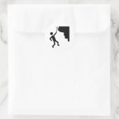 Klettersymbol Runder Aufkleber (Tasche)