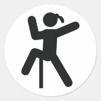 Klettersymbol Runder Aufkleber