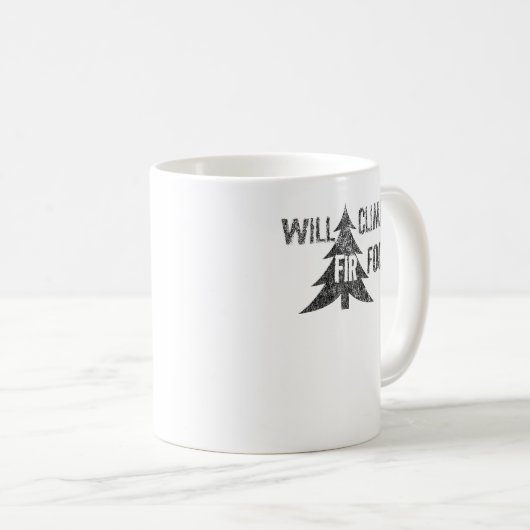 Klettert Tannen-Nahrung Kaffeetasse (VorderseiteRechts)