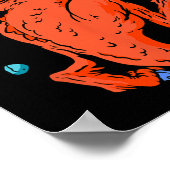 Klettertraining T-Rex Dino Bouldering Poster (Ecke)