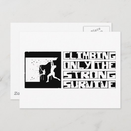 Kletterüberleben Postkarte (Vorne/Hinten)