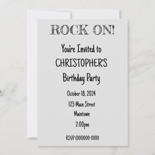 Kletterwand Einladung (Rückseite)