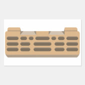 Kletterwand für Hangboard-Boulding Rechteckiger Aufkleber (Vorderseite)