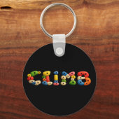 Kletterwand Griffe Spaß  Schlüsselanhänger (Rückseite)