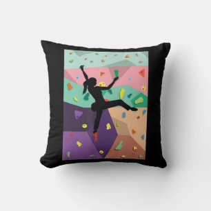 Kletterwand im Innern Klettersteige Sport treiben Kissen