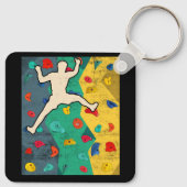 Kletterwand im Innern Klettersteige Sport treiben Schlüsselanhänger (Rückseite)