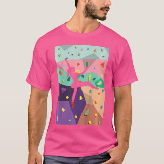 Kletterwand im Innern Klettersteige Sport treiben T-Shirt