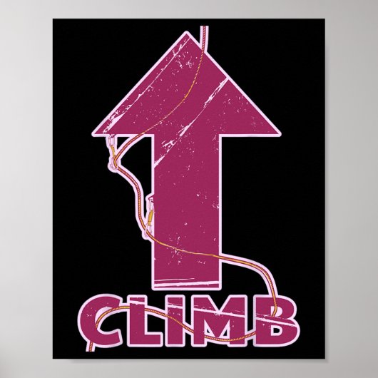 Kletterwandseil und Quickdraws Poster (Vorne)