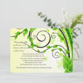 Kletterweine Einladung Hochzeit (Stehend Vorderseite)