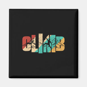Kletterwort Klettern für Männer Kletterer Retro Vi Magnet