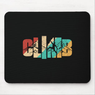 Kletterwort Klettern für Männer Kletterer Retro Vi Mousepad