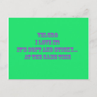 Klettverschluss Postkarte