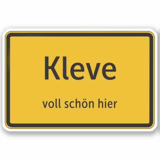 Kleve Aufkleber Sticker Autoaufkleber (Vorderseite)