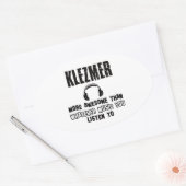 Klezmer Design Ovaler Aufkleber (Umschlag)
