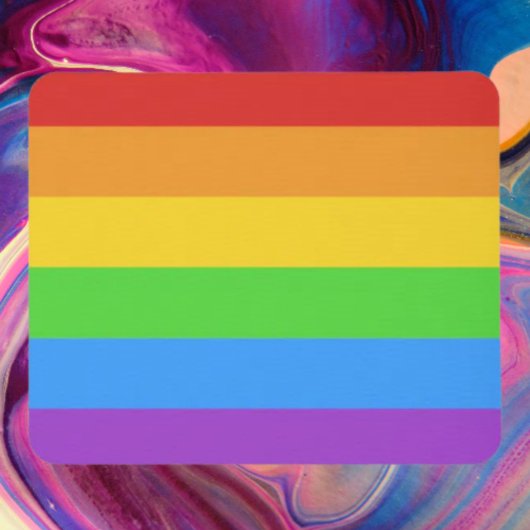 Klicke mit Stolz: Regenbogenflagge Mousepad
