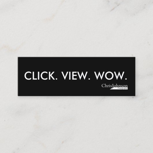 KLICKEN-ANSICHT WOW MINI VISITENKARTE (Vorderseite)