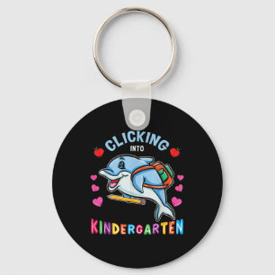 Klicken auf Kindergarten Delfin Zurück zur Schule Schlüsselanhänger