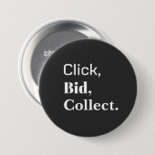 Klicken, bieten, sammeln. Buch Button (Vorne & Hinten)