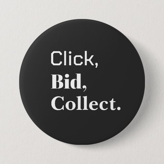 Klicken, bieten, sammeln. Buch Button (Vorderseite)