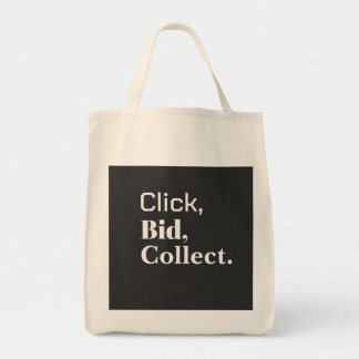 Klicken, bieten, sammeln. Buch #ClickBidCollect Tragetasche