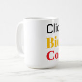 Klicken, bieten, sammeln. Buch Kaffeetasse (Vorderseite Links)