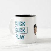 Klicken-Klicken-Spiel-Tasse Zweifarbige Tasse (Vorderseite Links)