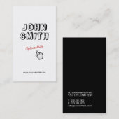 Klicken! Kontur-Text-Optometriker-Geschäfts-Karte Visitenkarte (Vorne/Hinten)