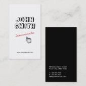 Klicken! Kontur-Text-Tanz-Geschäfts-Karte Visitenkarte (Vorne/Hinten)